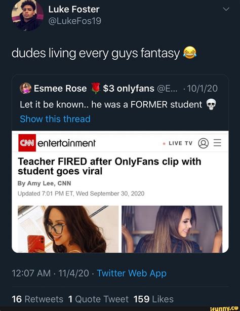 esmee rose video|Teacher FIRED after Onlyfans clip with student goes viral